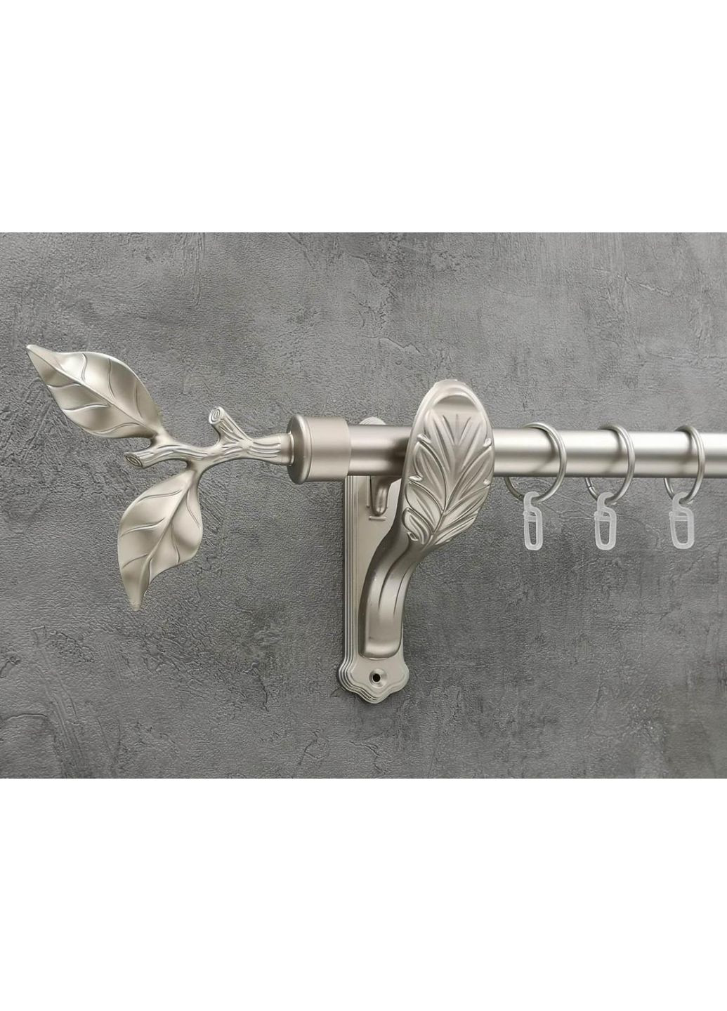 Карниз Лист рози гладка штанга одинарний ретро 25 мм 200 см Сатин Quadrum (352781899)