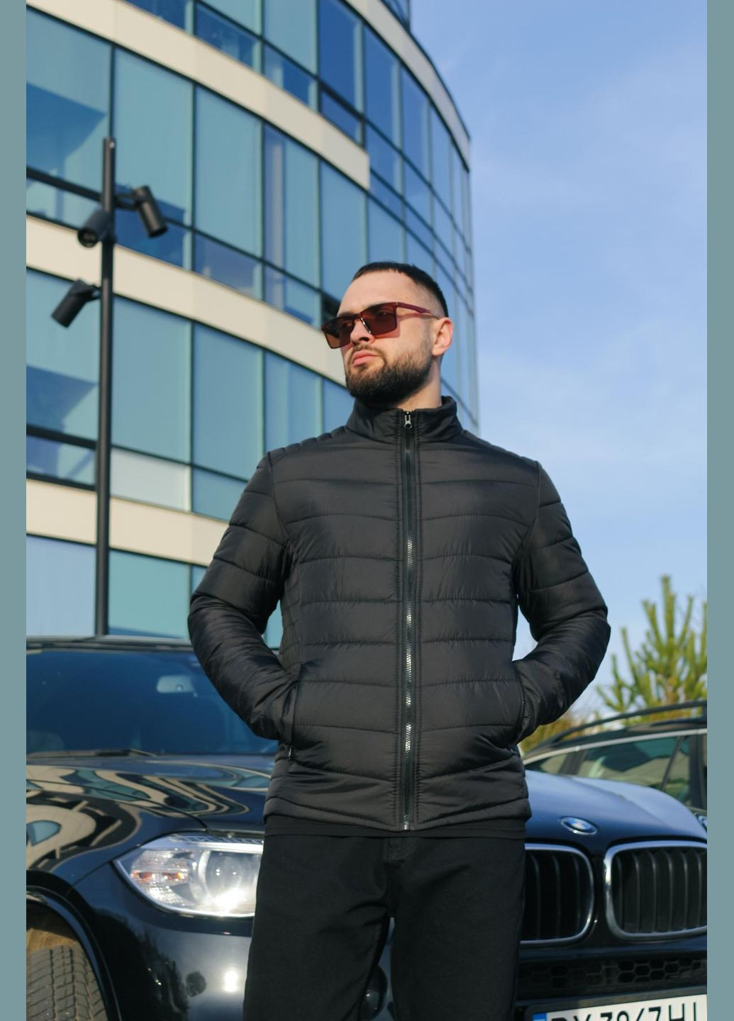 Черная куртка весенняя мужская "memory" Vakko