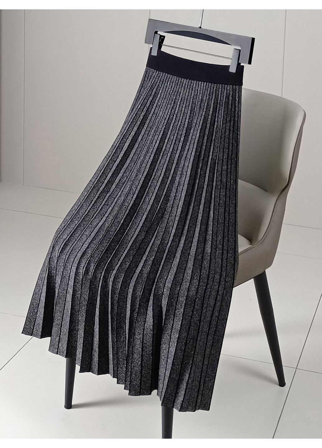 Трикотажна двостороння спідниця міді Смарагдовий Forza Viva (336213969)