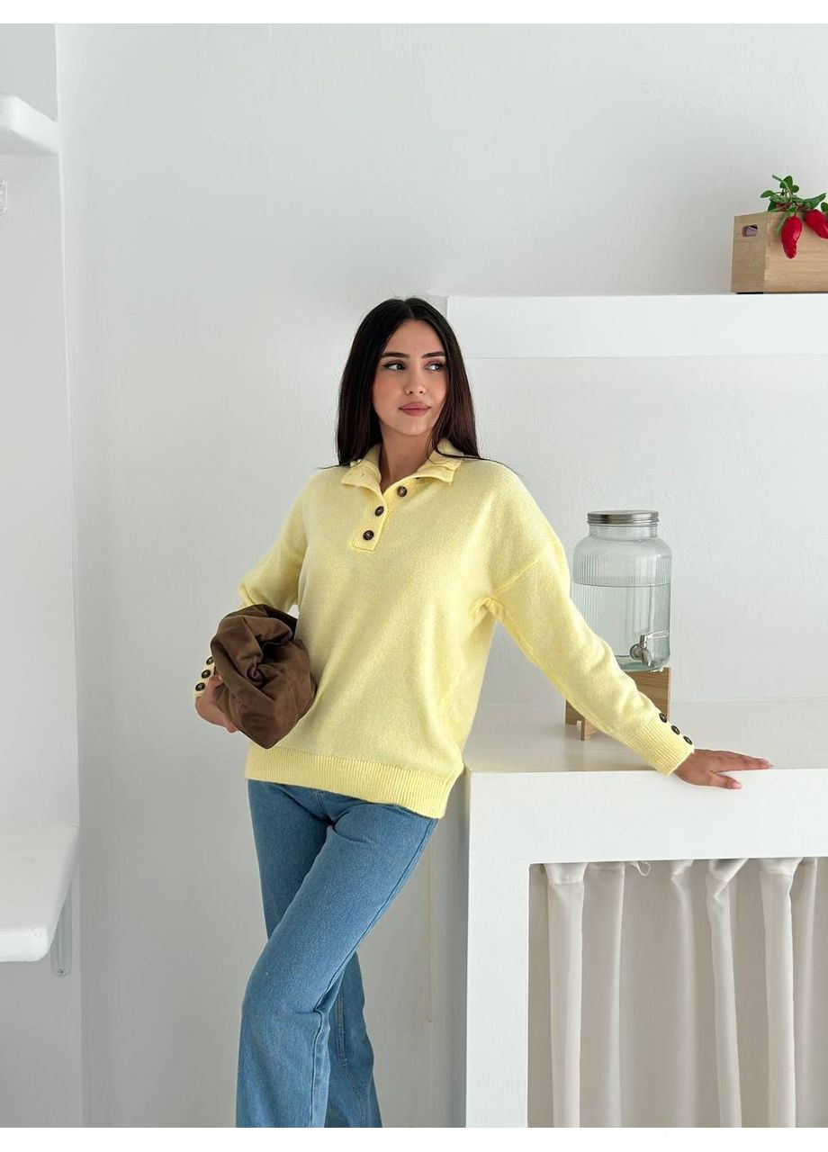 🧶 Трикотажный джемпер с мягким воротником 🧶Ознакомьтесь с размерной сеткой. GD/GL Модний простір (364966259)