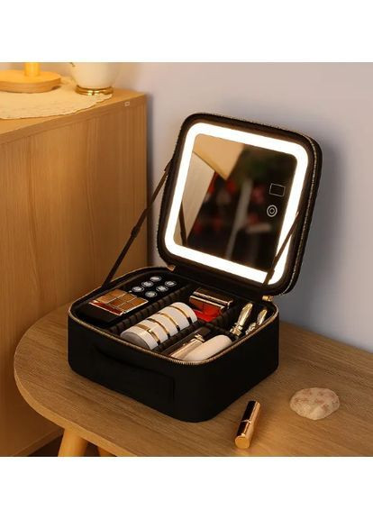 Косметичкаорганайзер с LED зеркалом No Brand - (361971240)