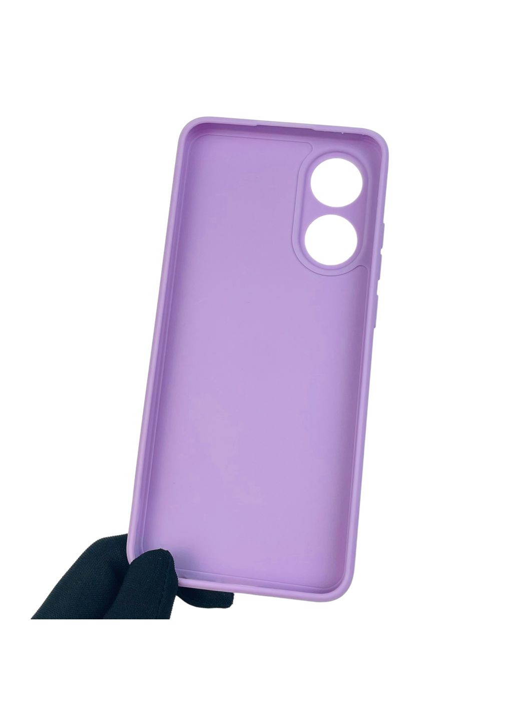 Чохол для A78 4G однотонний з квадратними гранями із захистом камери на оппо а78 4г бузковий Oppo (366023191)