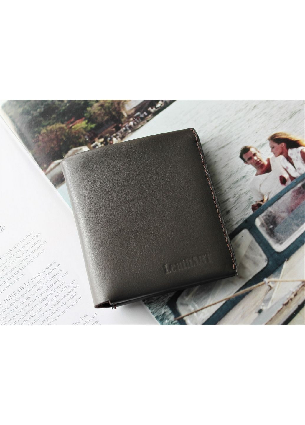 Мужской кожаный компактный кошелек 10,5х9,3х1 см LeathART (315869956)