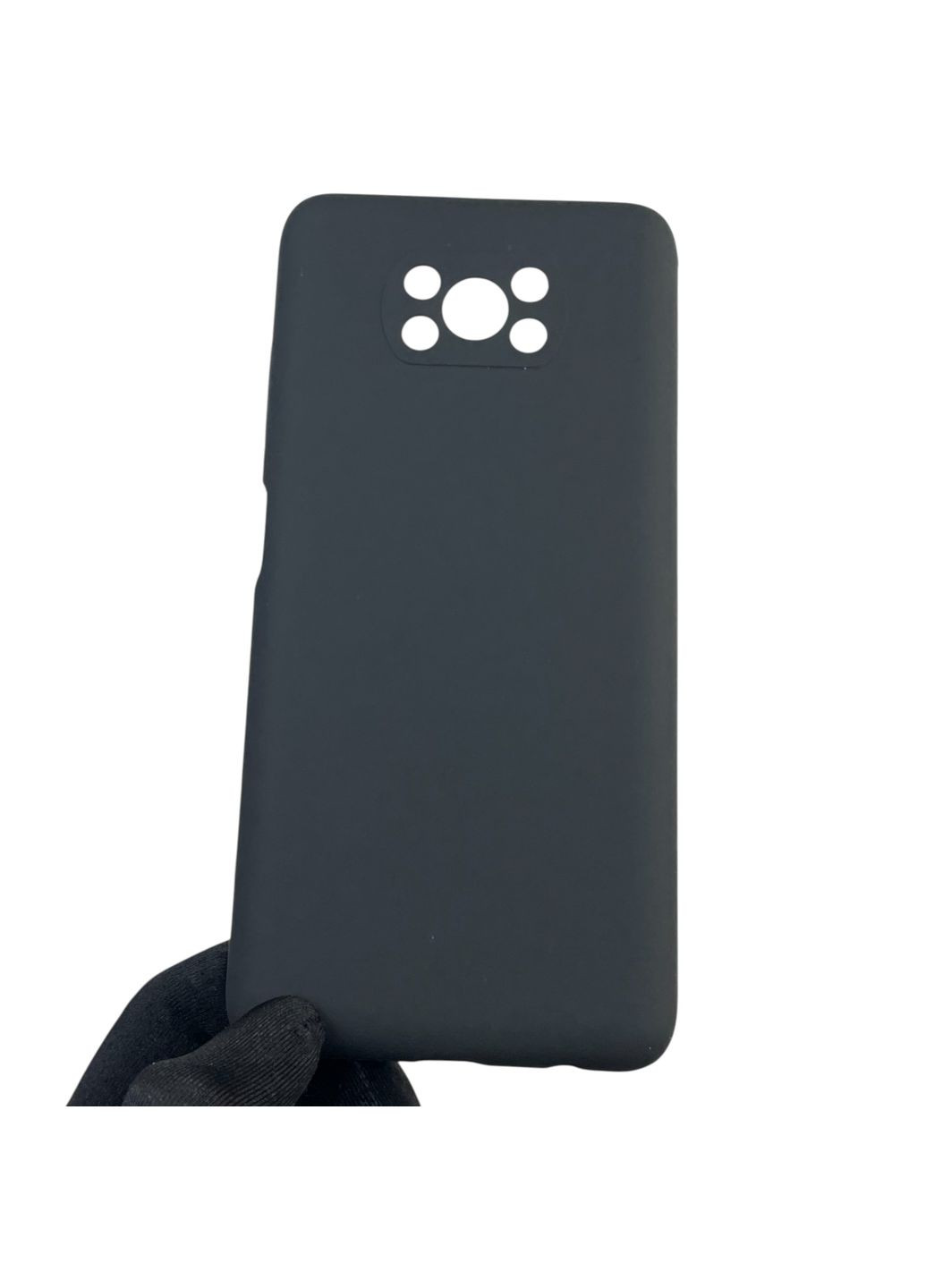 Чохол для Poco X3 NFC силіконовий з мікрофіброю нековзний на сяомі поко х3 нфс чорний Xiaomi (366387664)