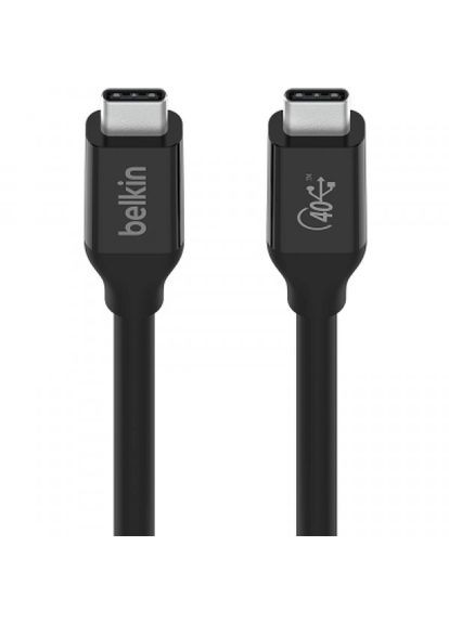 Дата кабель USB4 USBC to USB-C 0.8m 40Gbps 100W Black (INZ001BT0.8MBK) Belkin usb4 usb-c to usb-c 0.8m 40gbps 100w black (284724861)