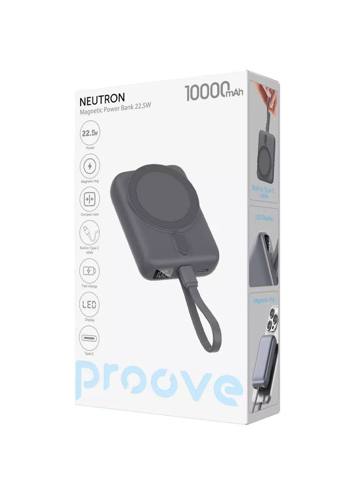 Powerbank Neutron 22.5W 10000mAh Gray (PBNE22022203) Proove (371317301)