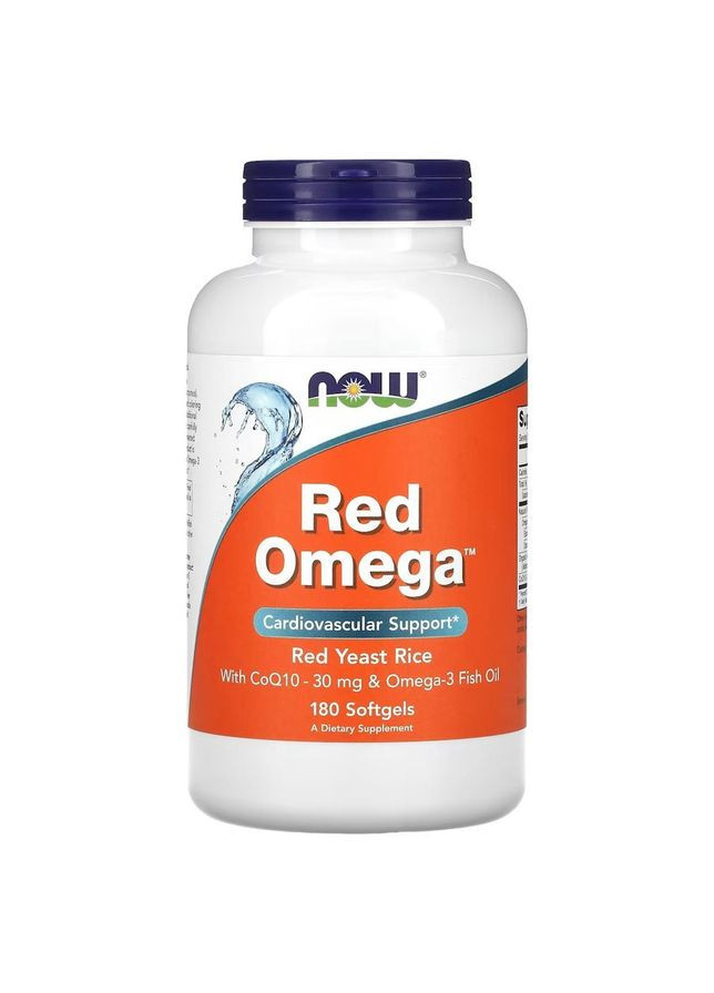 Жирні кислоти Red Omega, 180 капсул Now (334891288)