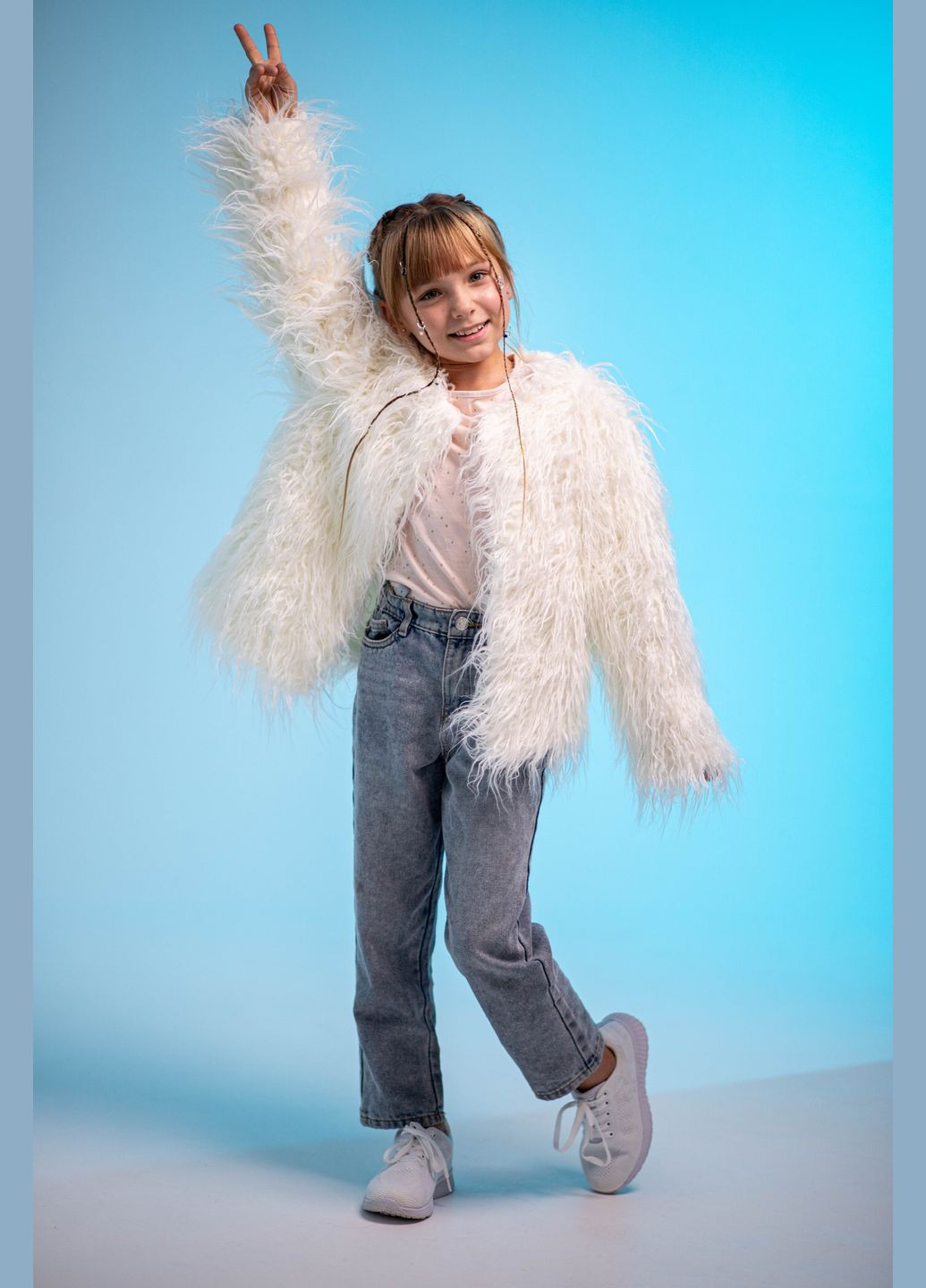 Хутряна куртка, дитяча шуба з еко хутра, штучного хутра лама No Brand (307163800)