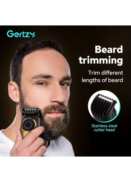 Многофункциональная аккумуляторная машинка для стрижки волос SAM-6833 красный No Brand (373064462)