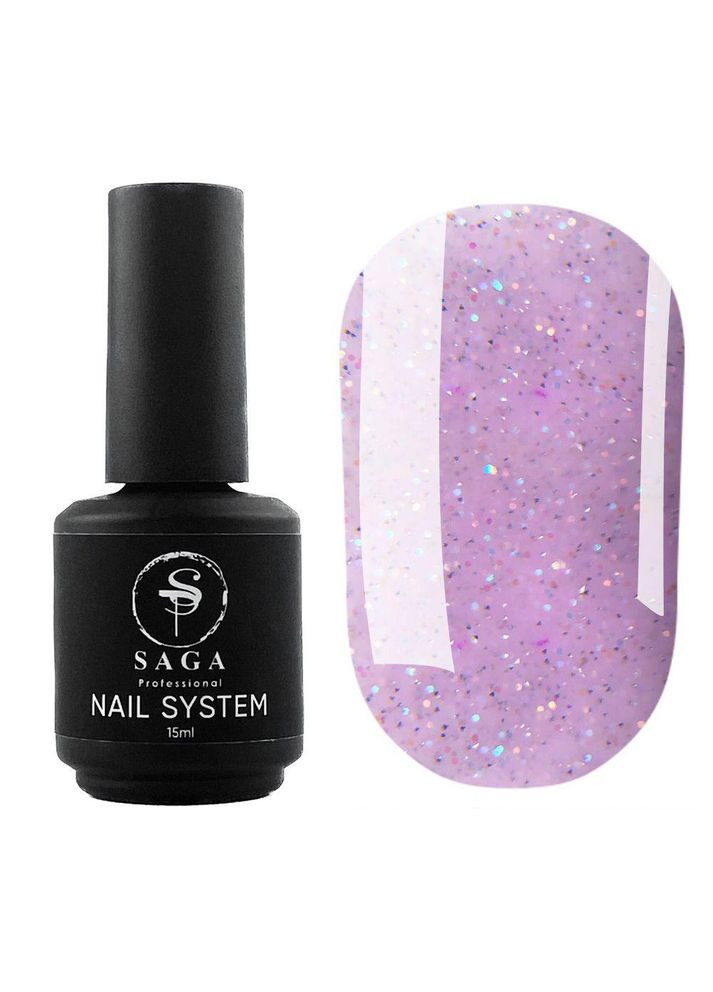 Гель для нарощування Liquid Gel №27,15 мл (ніжний лавандовий, світловідбивний) Saga (306547196)