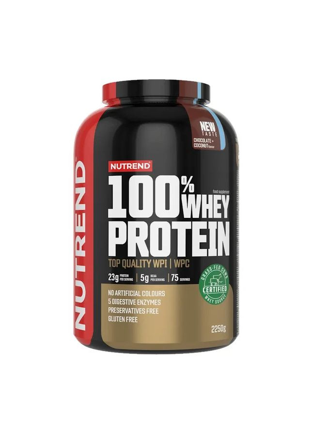Сироватковий протеїн 100% Whey Protein шоколад-кокос 2250 г Nutrend (361115943)