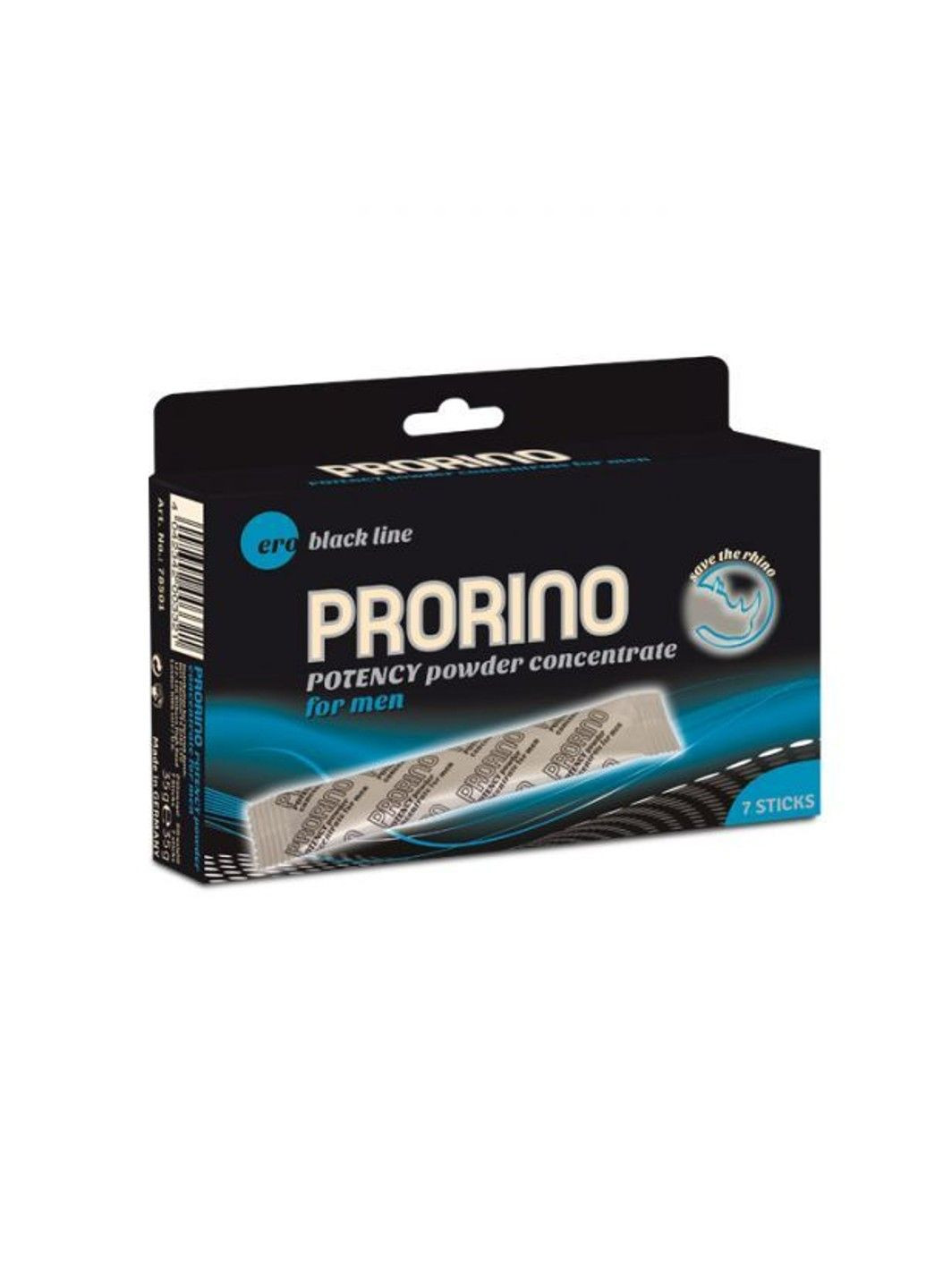 Збудливий порошок для чоловіків ERO PRORINO black (ціна за упаковку, 7 стиків по 5 гр) Hot (291120533)