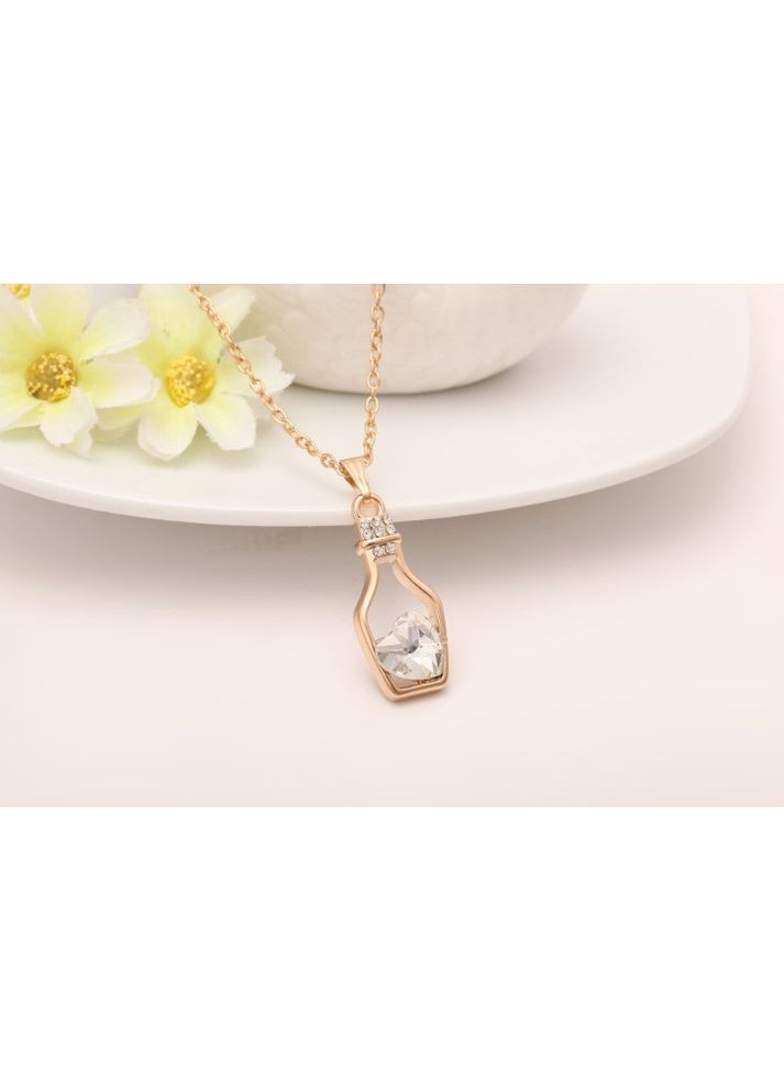 Подвеска, кулон Бутылочка с белым сердечком, для влюбленных Bottle Love China (366874706)