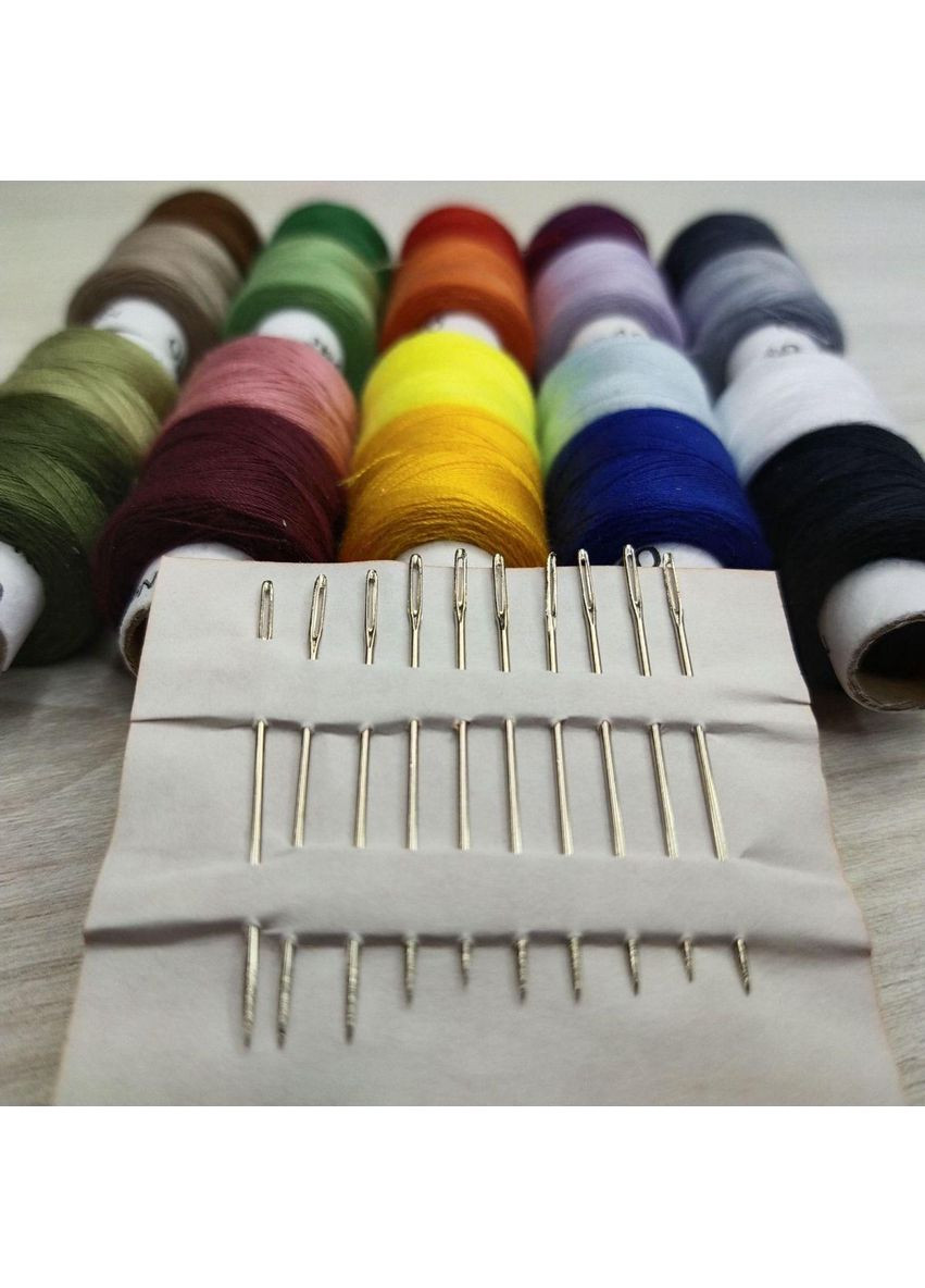 Набір ниток з голками 40/2 100% поліестеру 180 м Plus-plus (352749806)