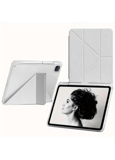 Обложка Ultra Slim Origami Transparent с креплением Apple iPad Pro 11" M4 2024 Gray BeCover (360423251)
