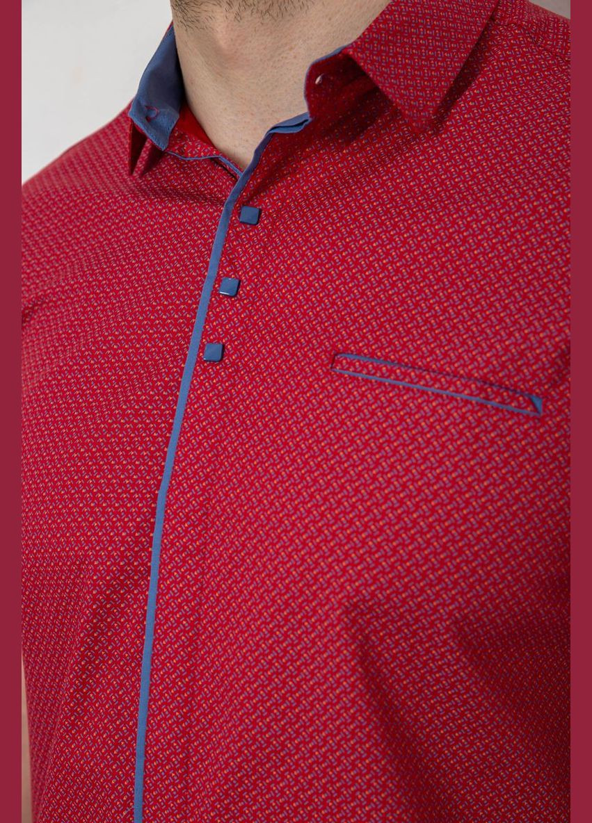 Сорочка чоловіча з принтом, колір бордовий, 214R7028 Ager (336961060)