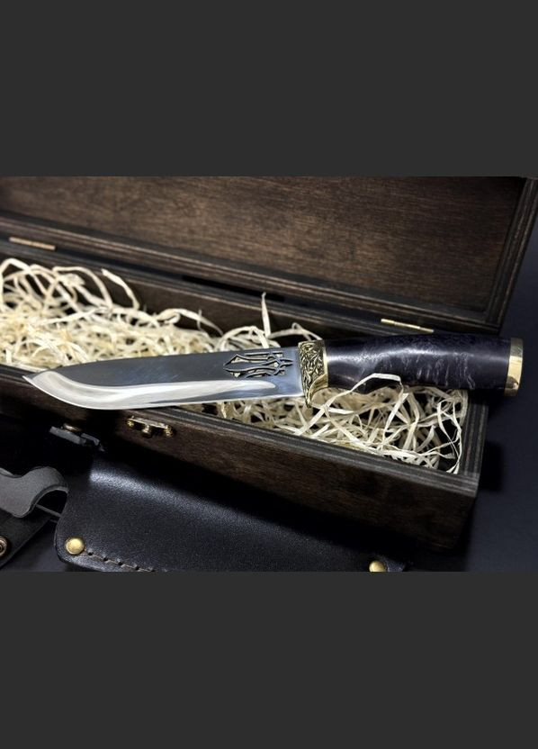 Нож охотничий подарочный Боец с гербом Украины в кейсе 222k31 NB Art (346533168)