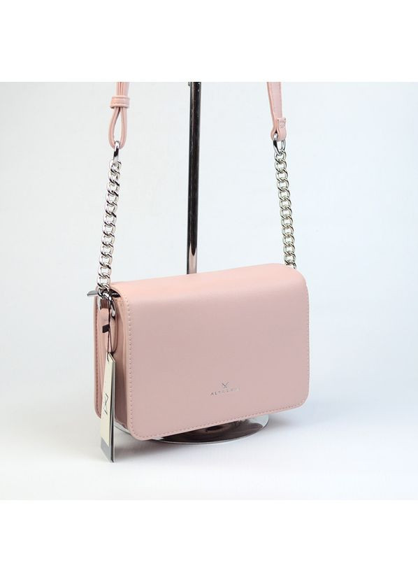Рожева жіноча маленька молодіжна сумка крос-боді клатч через плече на три відділення Alex&Mia (354182787)