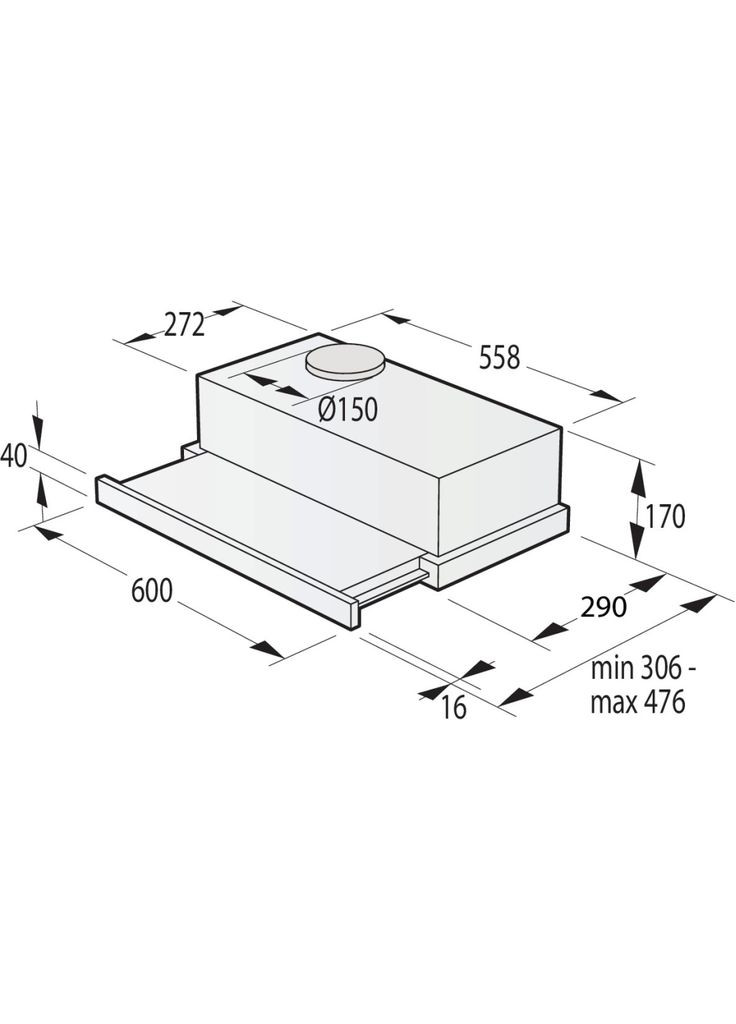 Вытяжка кухонная TH60E3X Gorenje (372625525)