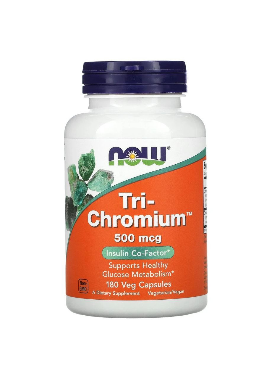 Хром (Tri-Chromium) 500 мкг, 180 капсул. Now Foods (361113840)
