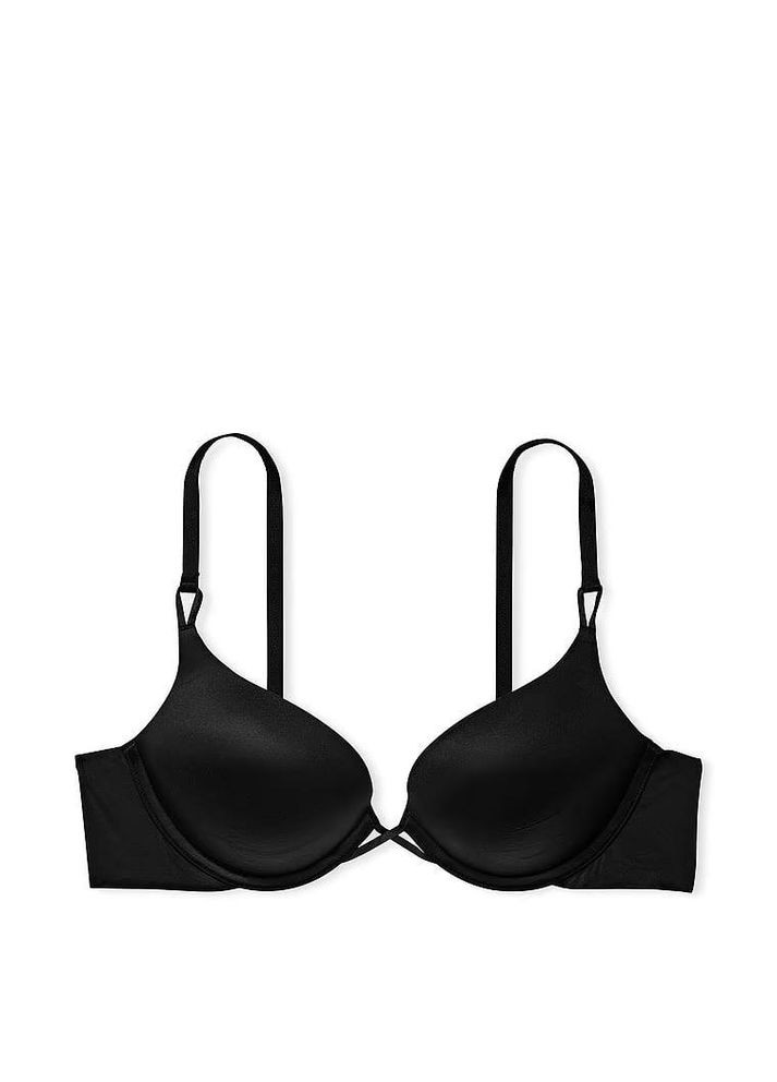 Чорний бюстгальтер з подвійним пуш-ап bombshell add-2-cups smooth push-up bra Victoria's Secret