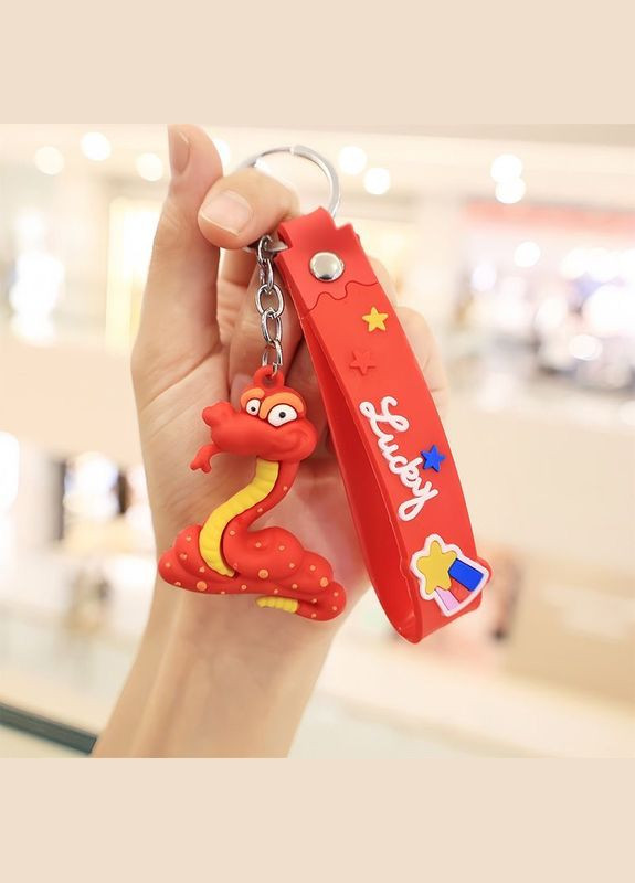 Мультяшний брелок-кулон у вигляді Змії – символ 2025 року в подарунковій упаковці No Brand (307908707)