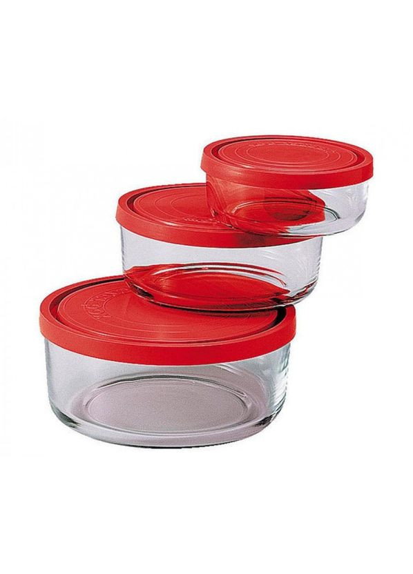 Набор емкостей 226017 Gelo с крышками 3 штуки Bormioli Rocco (337168668)