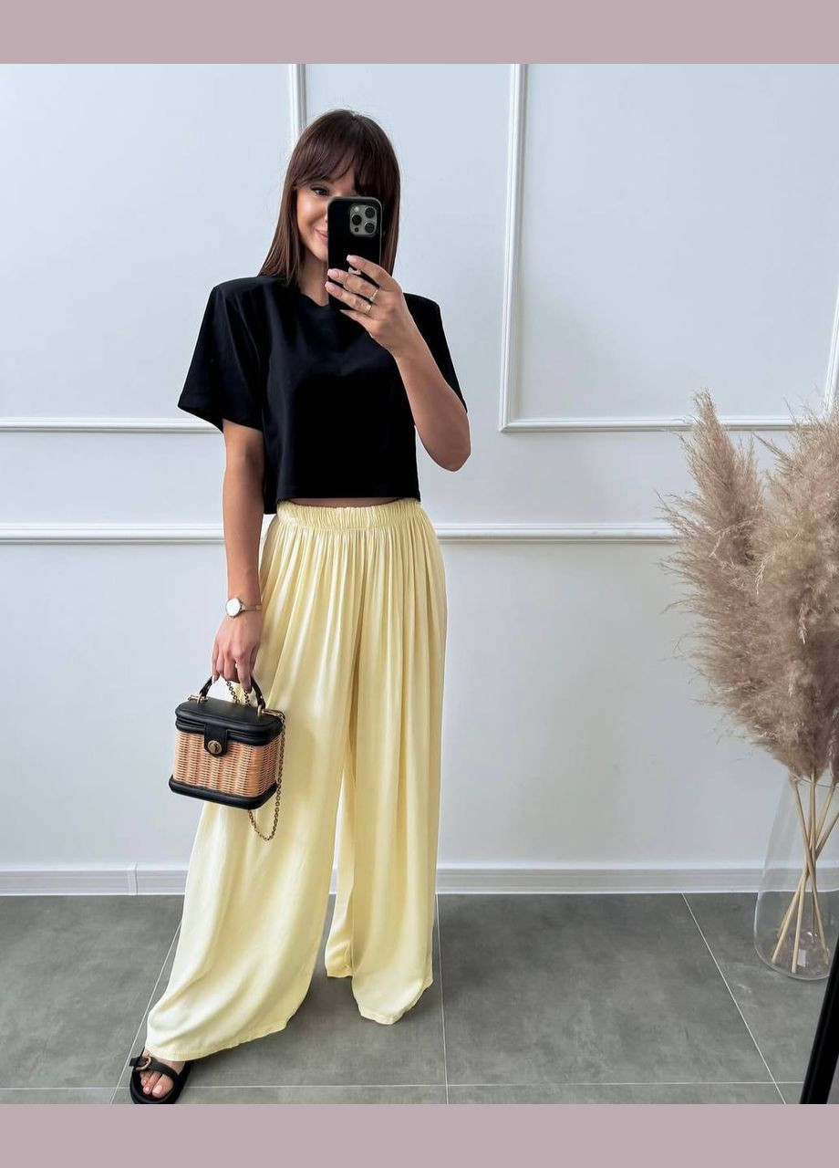 Женские желтые брюки No Brand (342394953)