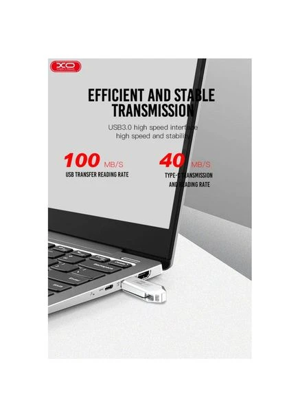 Флеш-пам'ять U50 USB Type-C 3.0 128Gb стальной (MAW-44129_685) XO (392932401)