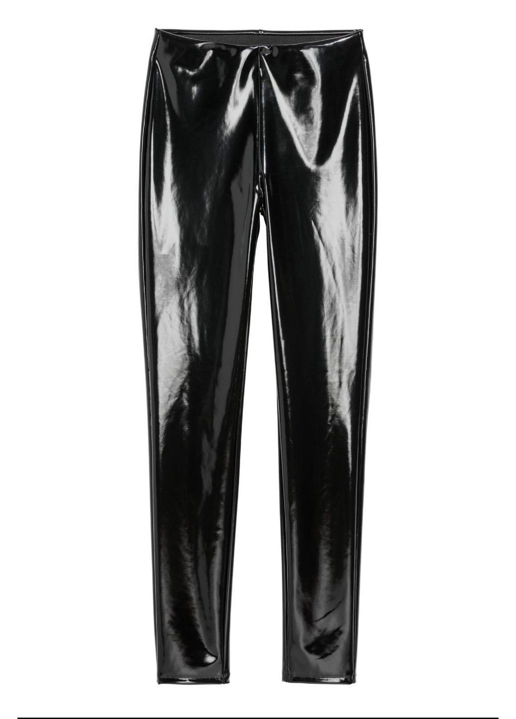 Черные демисезонные женские виниловые леггинсы н&м (56709) s черные H&M