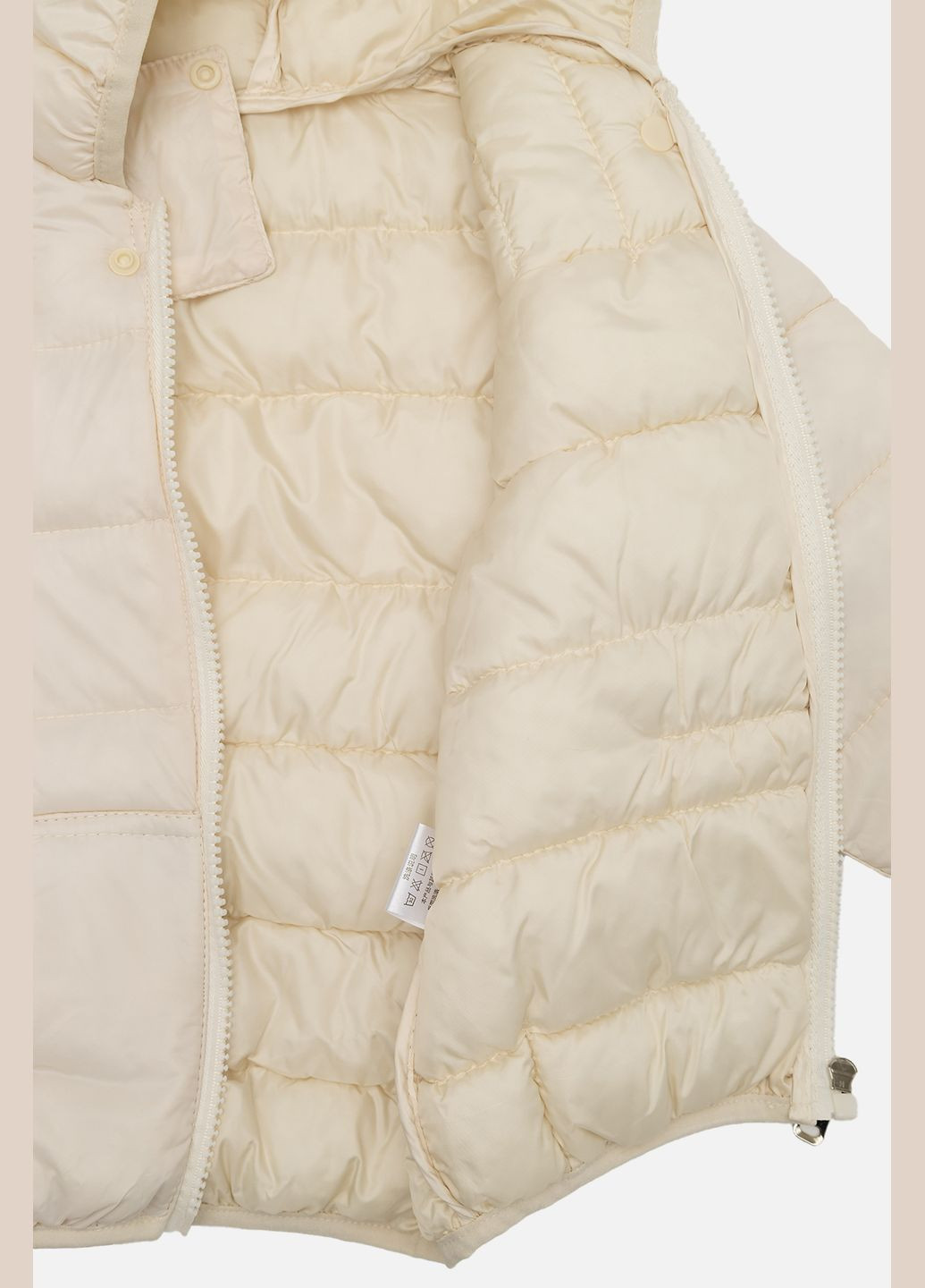 Молочная демисезонная куртка для девочки цвет молочный цб-00266667 No Brand