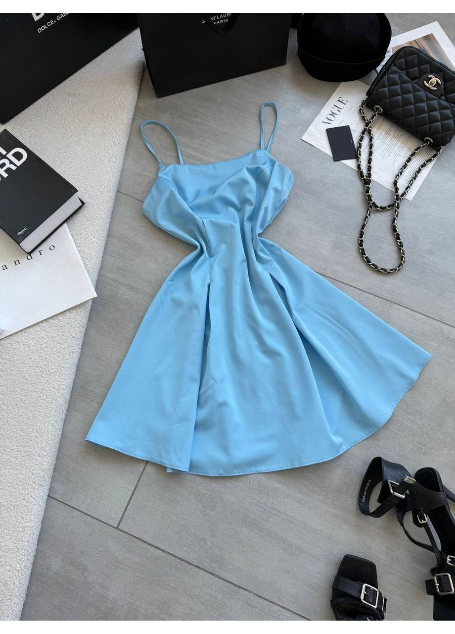 Блакитна повсякденний сукня жіноча а-силует Україна однотонна