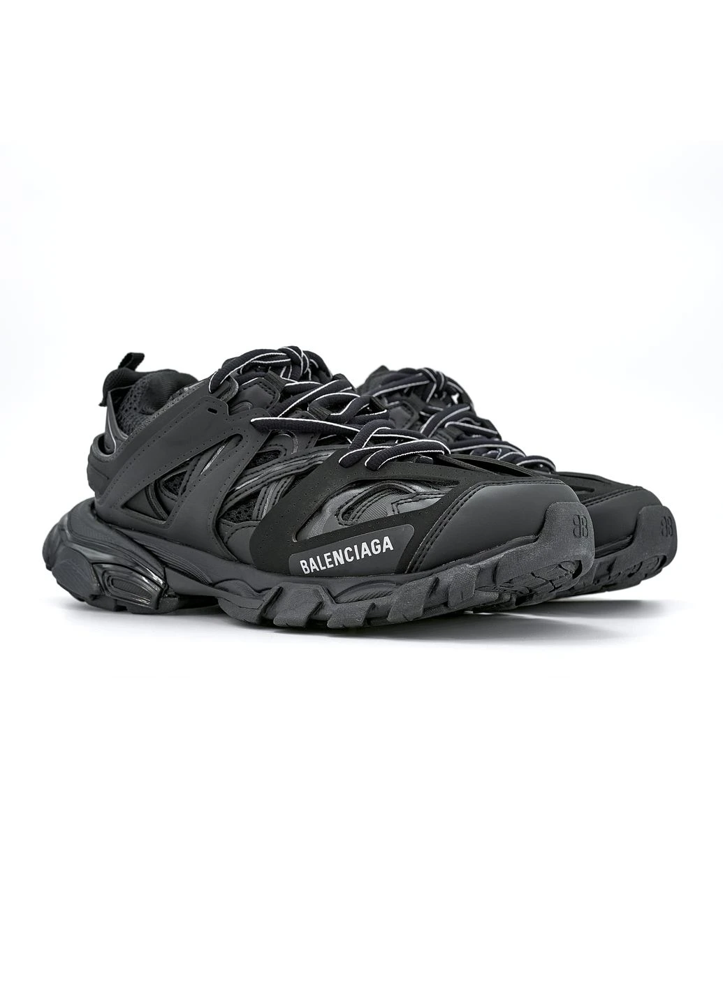Черные летние кроссовки balenciaga track black баленсиага трек No Brand