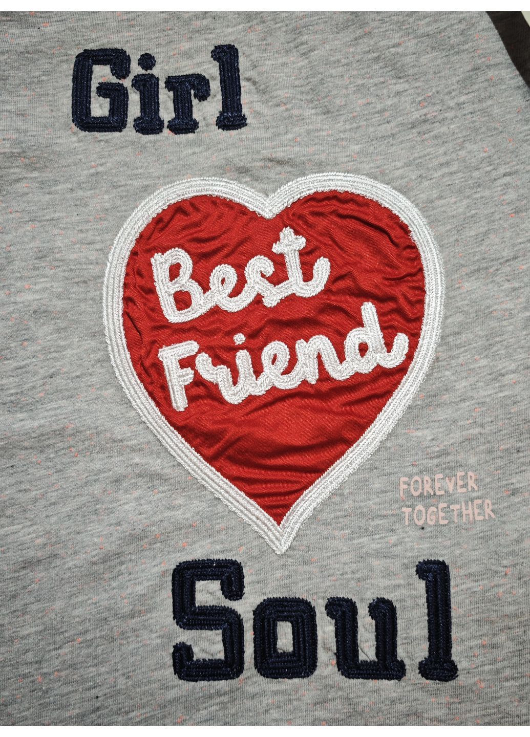 Дитячий лонгслів реглан для дівчинки 3-4 роки Сірий OVS (369141339)