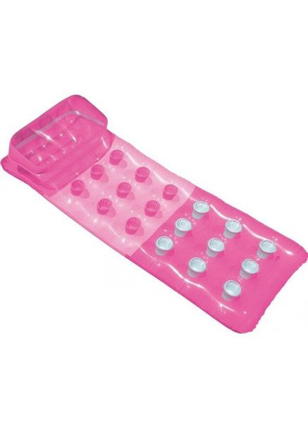 Пляжний надувний матрац із підголівником 58890, 188 х 71 см, рожевий Intex (299669969)