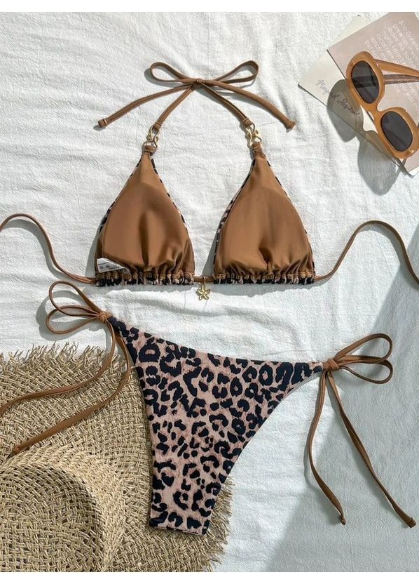 Бежевий літній купальник роздільний жіночий роздільний, бікіні BabyStyle