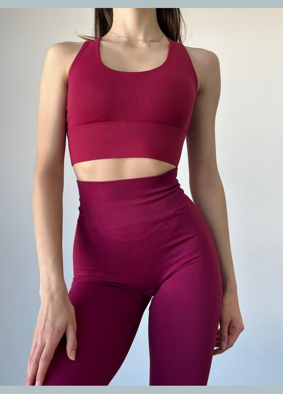 Легінси з ефектом пуш-ап бордового кольору, розмір L Trends (330757811)