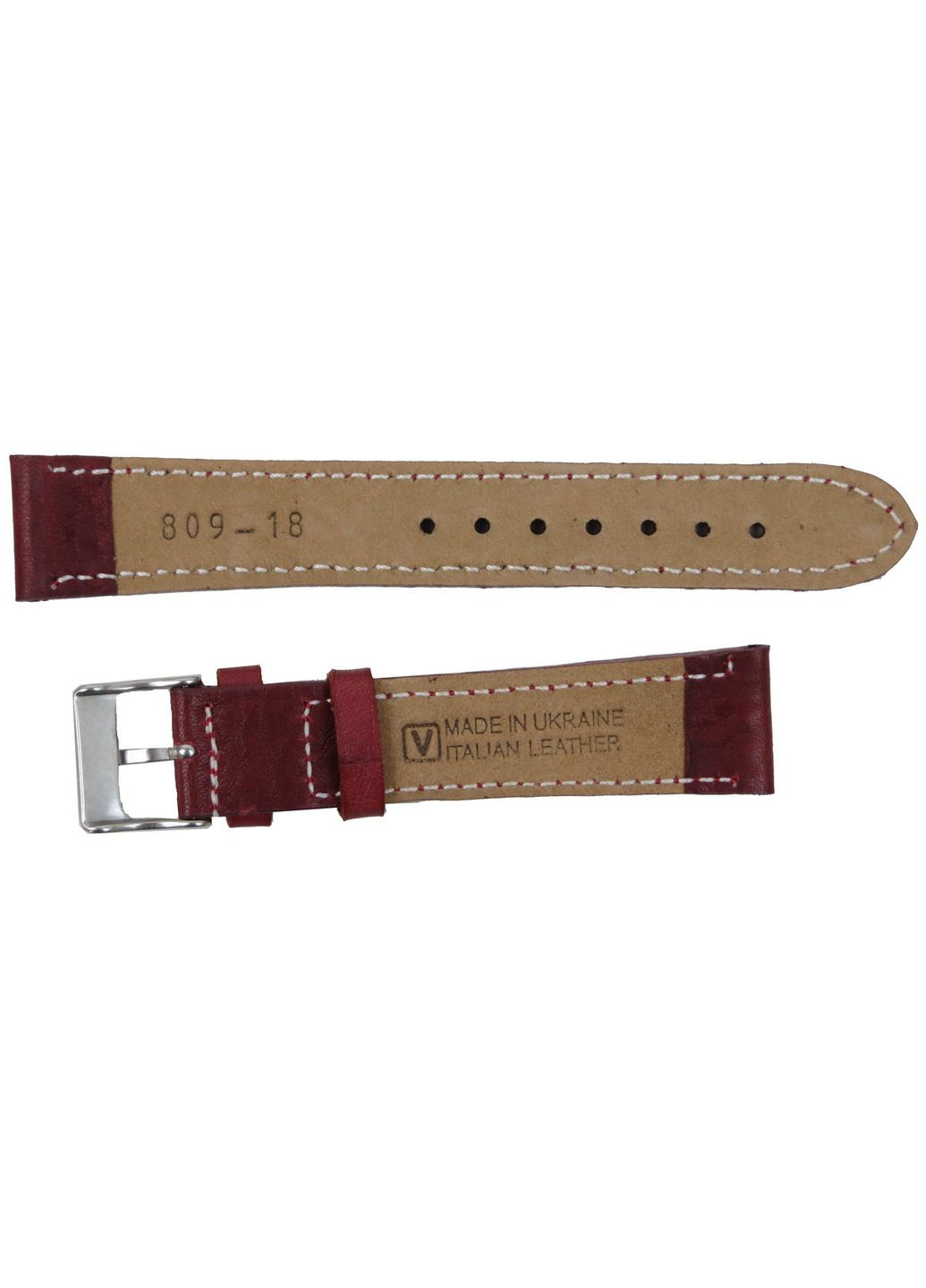 Жіночий ремінець для годинника зі шкіри Ш18 мм марсала Mykhail Ikhtyar (360893479)