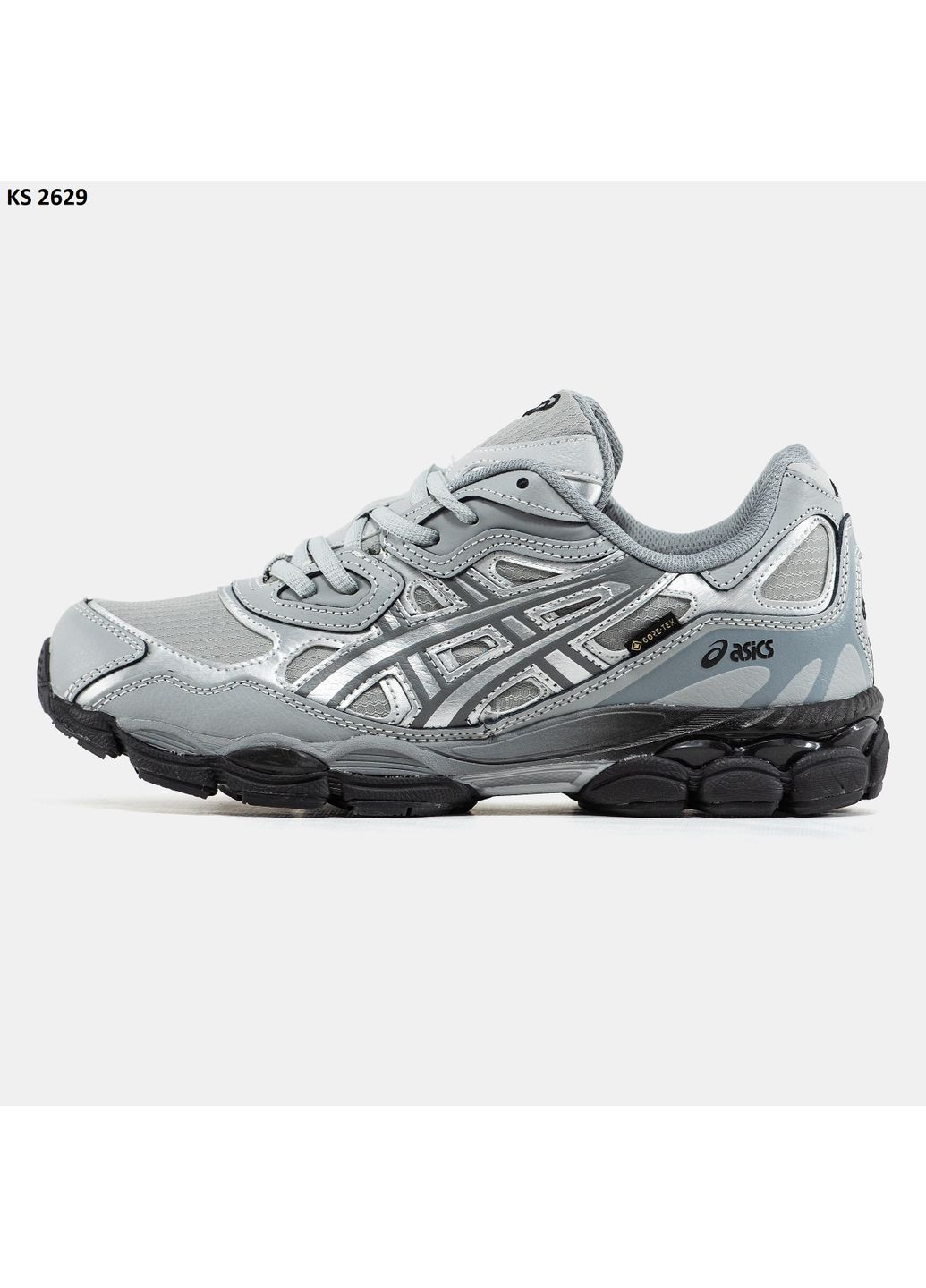 Серые демисезонные кроссовки мужские asics gel-nyc gore-tex dark gray асикс гель нюк No Brand