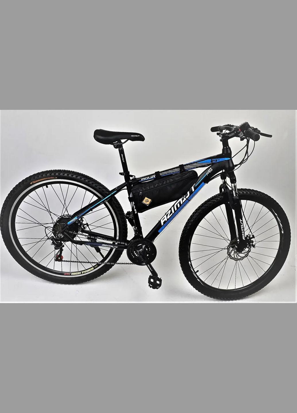 Электровелосипед " Aqua" 500W, 13Ah, 36V, Ø-29, 45 км/ч, Black-Blue Azimut (302894345)