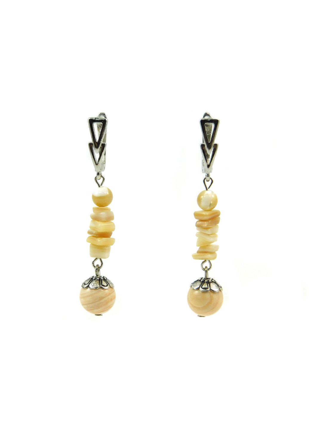 Эксклюзивные серьги "Соля" Перламутр, крошка Fursa fashion (315590864)