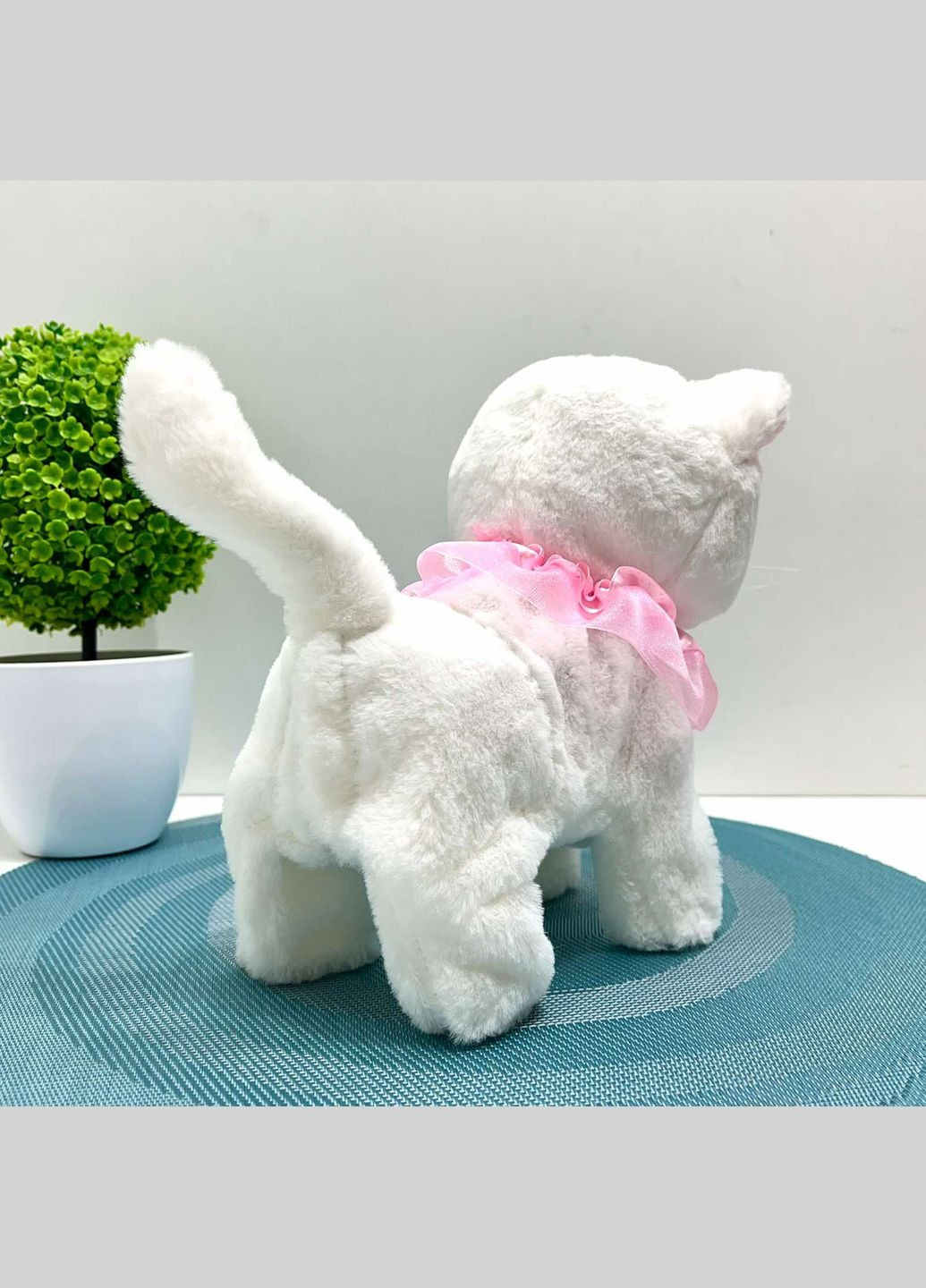 Котенок интерактивный на д/у ходит мяукает виляет хвостиком поводок-пульт (933-132E ) No Brand (335977483)