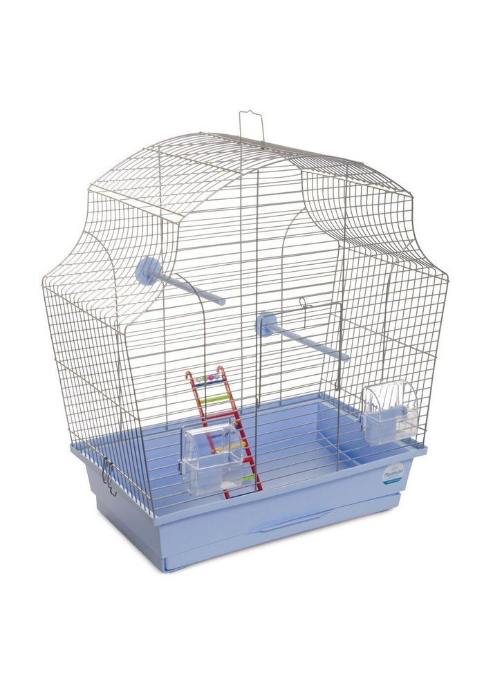 Клетка для птиц Мэри, хромированная/голубая, 44x27x54 см Природа (292257844)