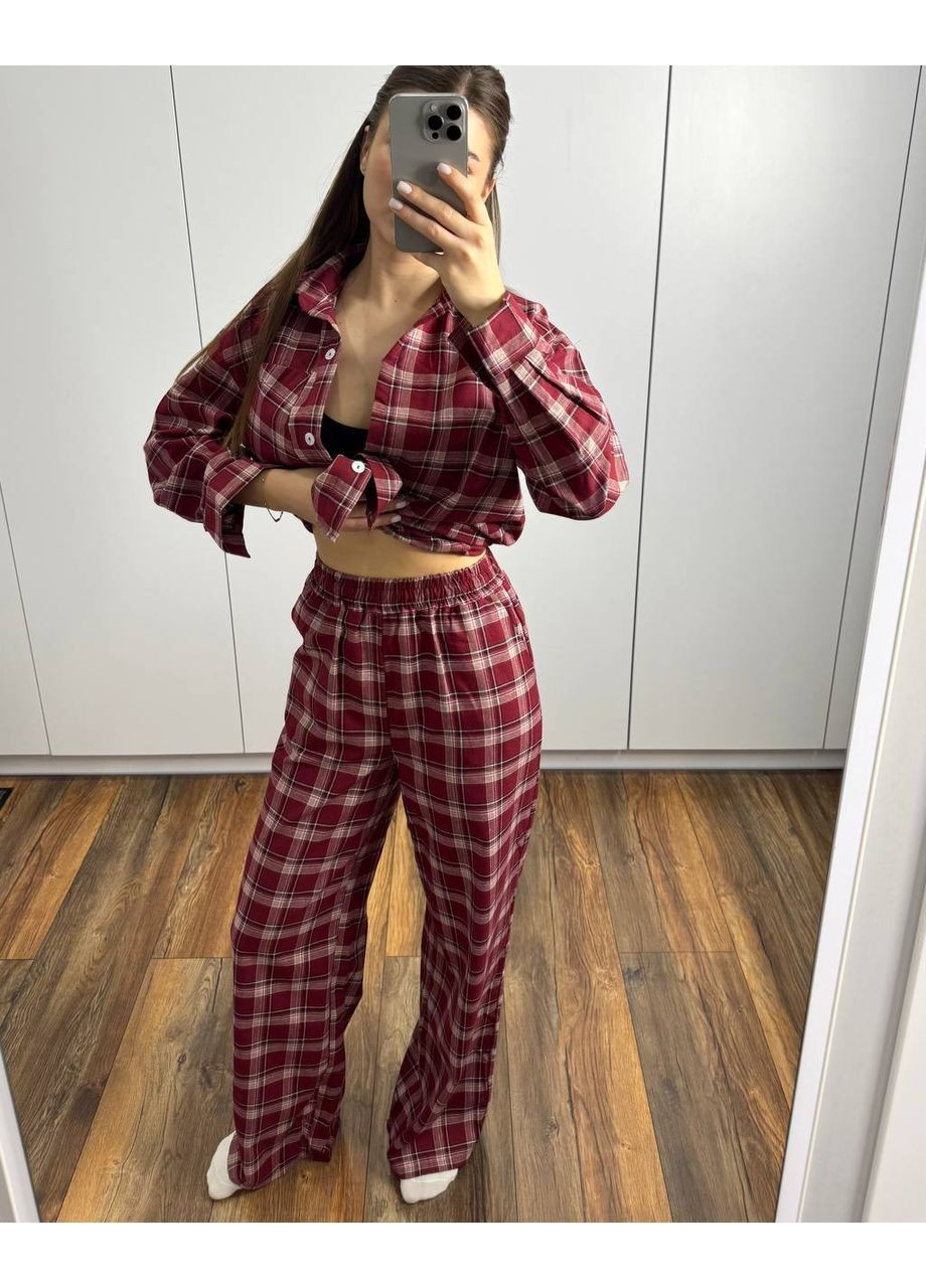 Бордовая пижама No Brand С 832 806