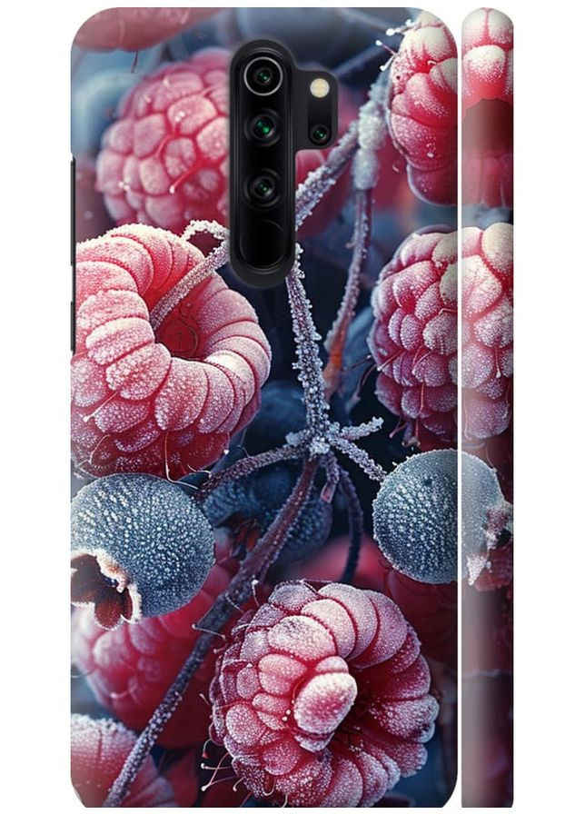3D пластиковый матовый чехол 'Морозные ягоды' для Endorphone xiaomi redmi note 8 pro (285119499)