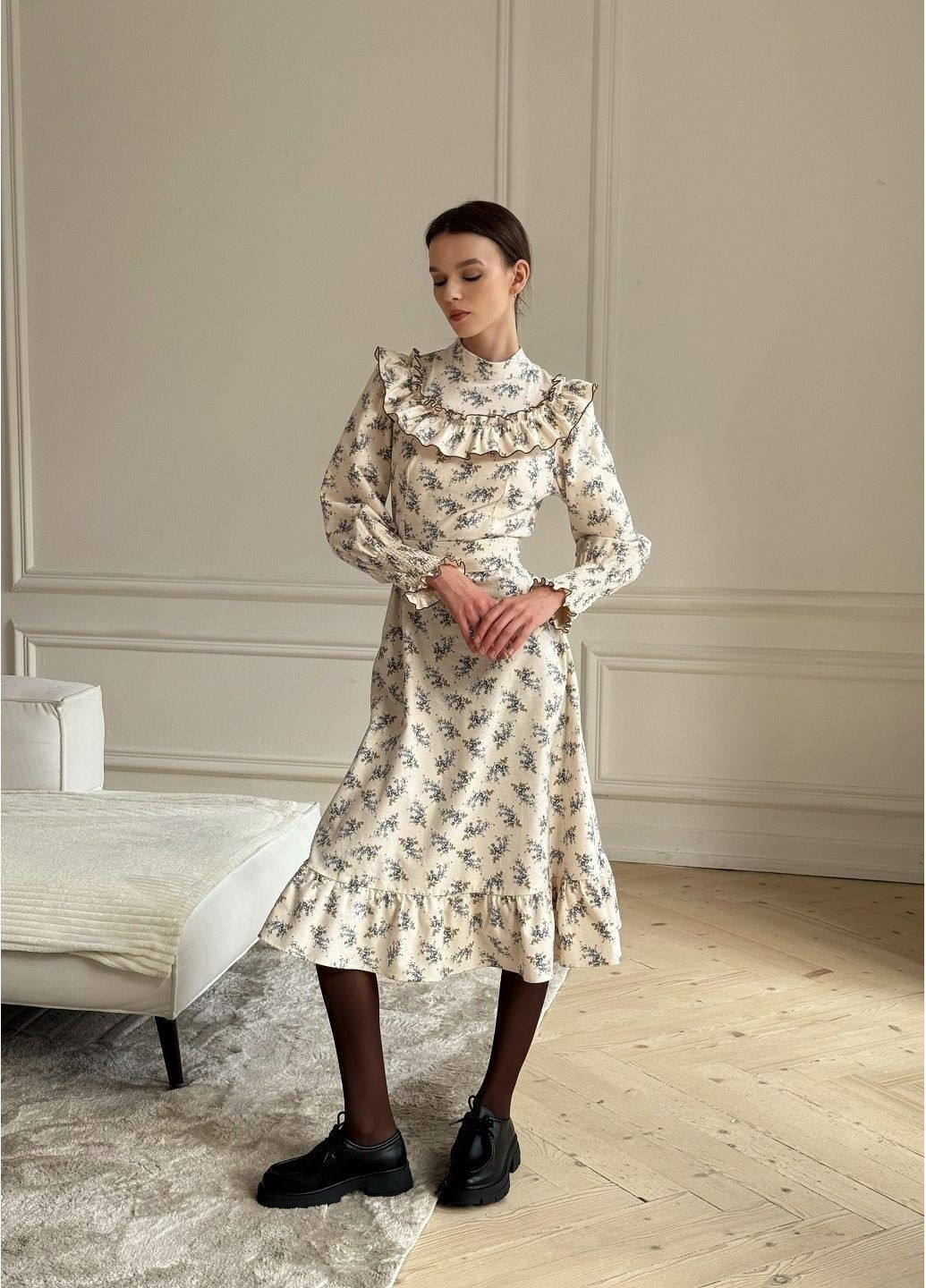 Молочна святковий, повсякденний сукня фланелева El'dress