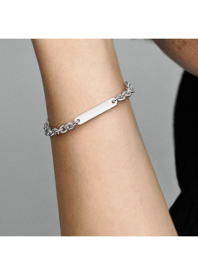 Серебряный браслет Пандора со звеном для гравировки 17 599523C00 Kabluchka (355347103)