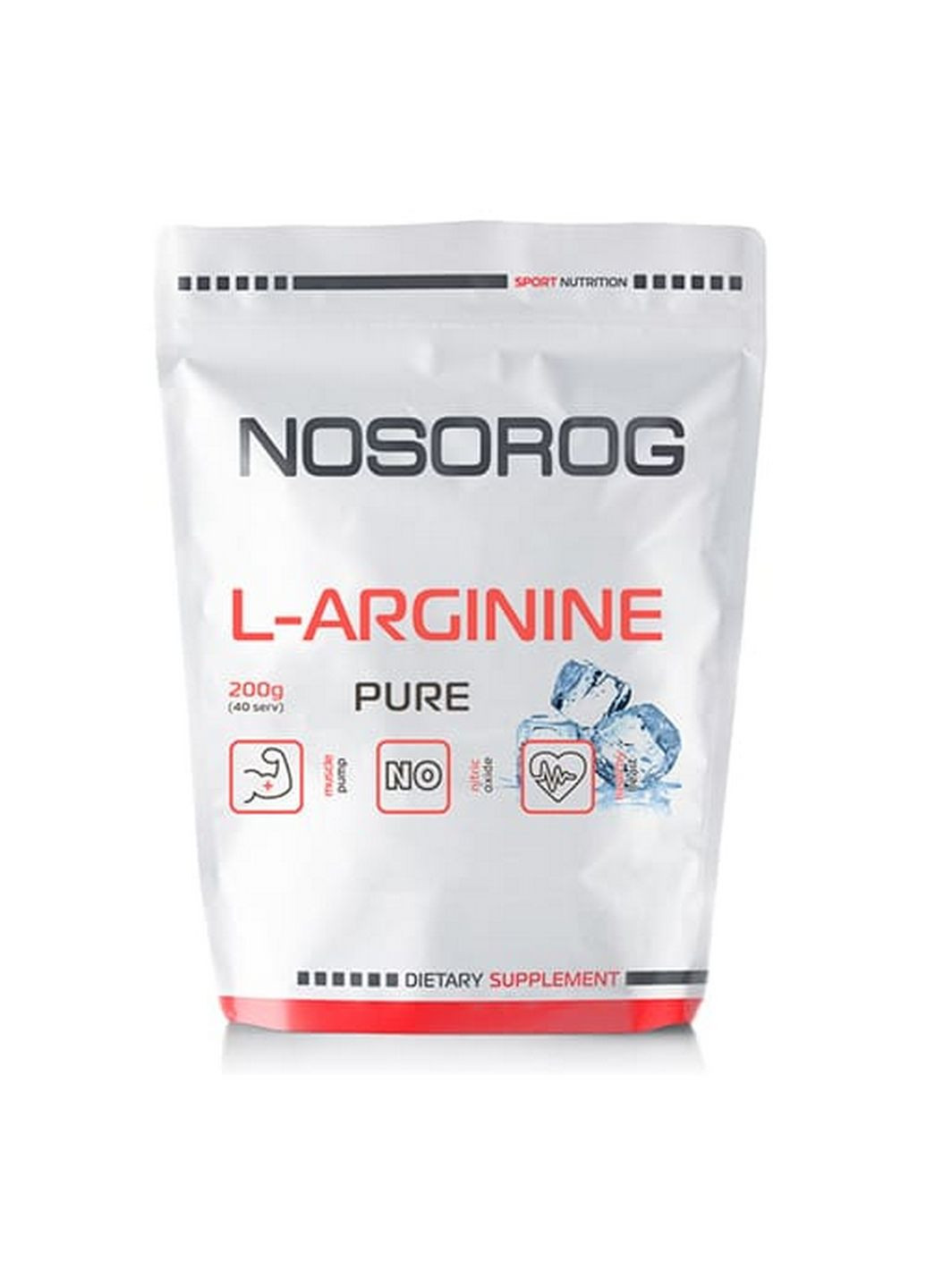 Аминокислота L-Arginine, 200 грамм Nosorog Nutrition (293343195)