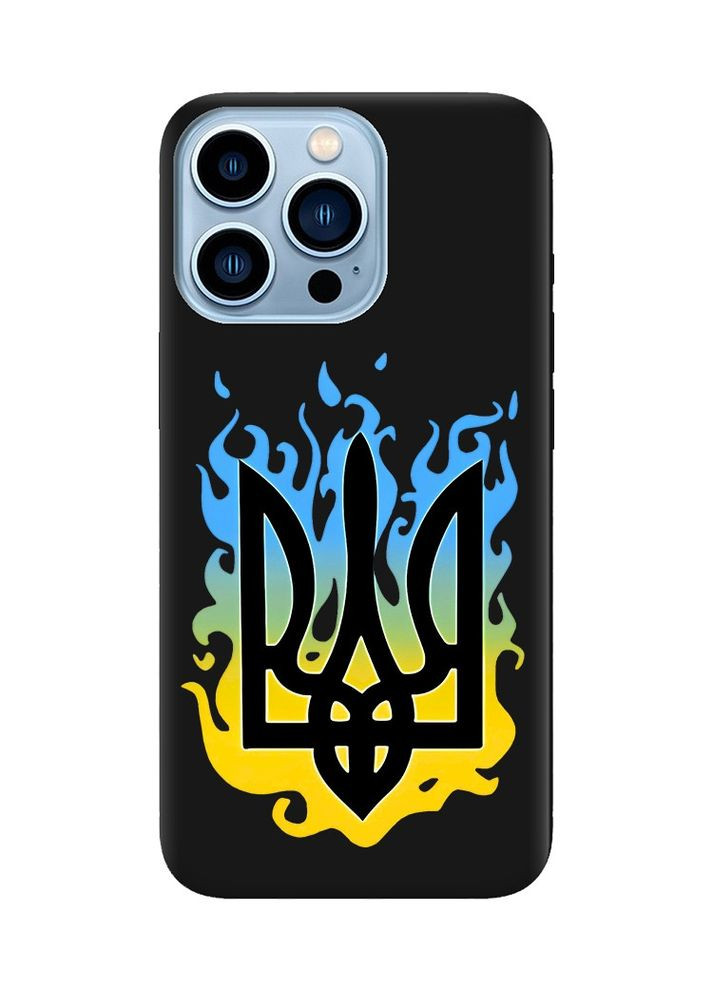 Матовый чехол на iPhone 13 Pro Max:: Тризуб Пламя (принт 257) Creative (360685305)