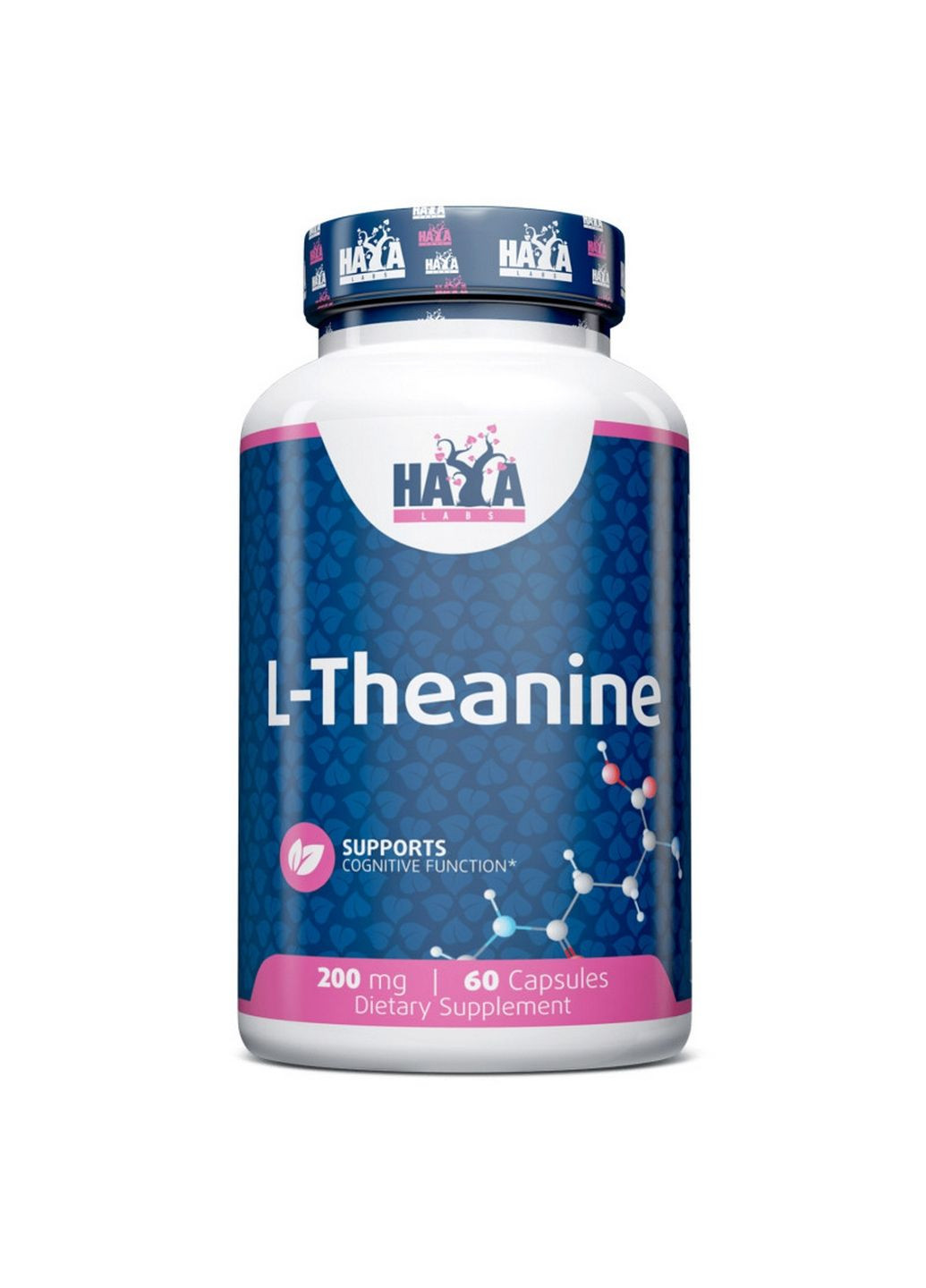 Амінокислота L-Theanine 200 mg, 60 капсул Haya Labs (293479730)